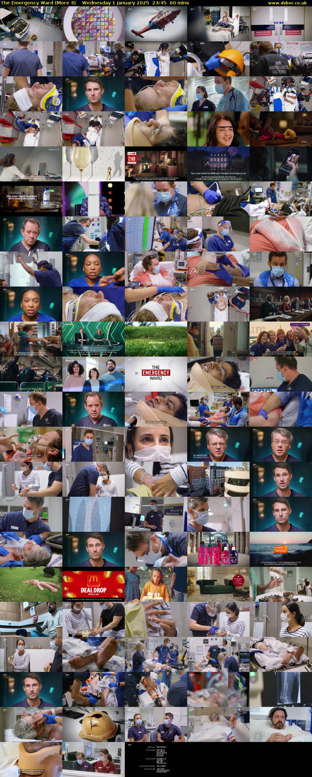 The Emergency Ward (More 4) Wednesday 1 January 2025 23:45 - 00:45