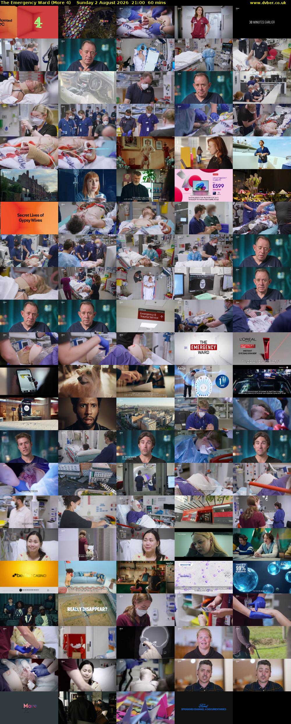 The Emergency Ward (More 4) Sunday 2 August 2026 21:00 - 22:00
