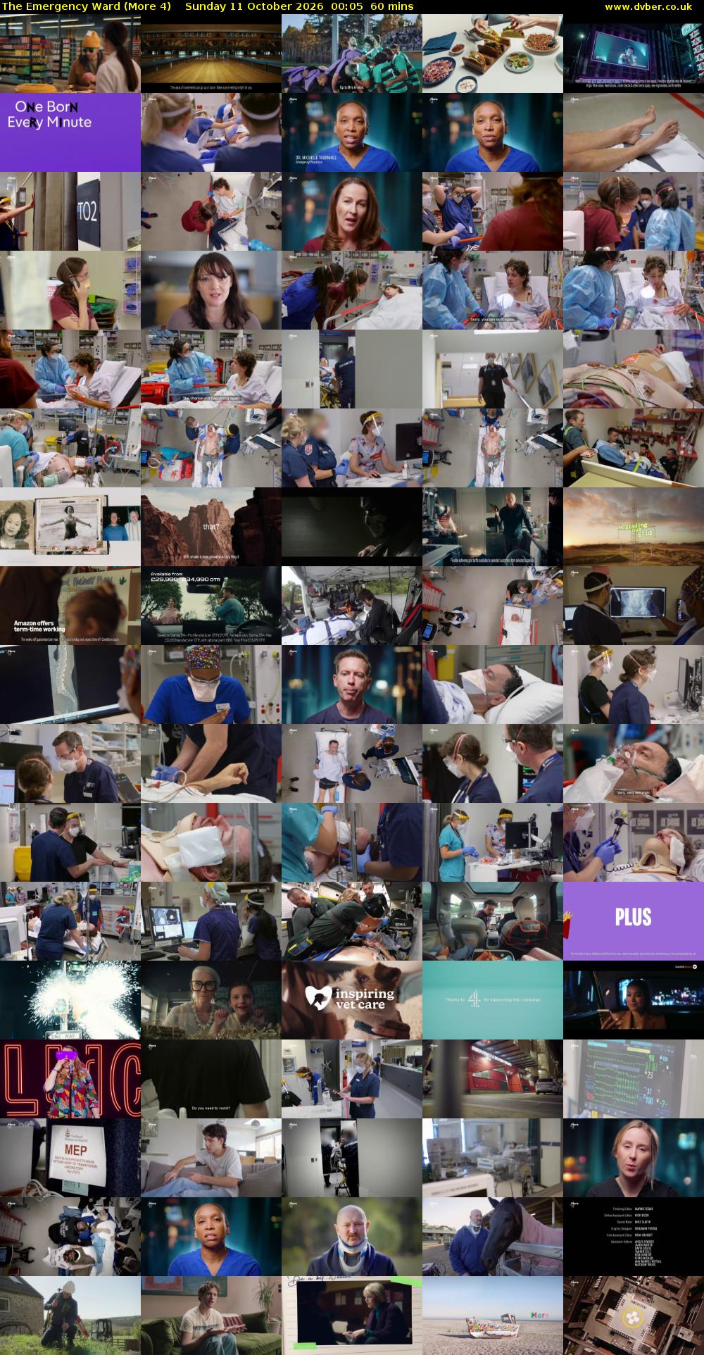 The Emergency Ward (More 4) Sunday 11 October 2026 00:05 - 01:05