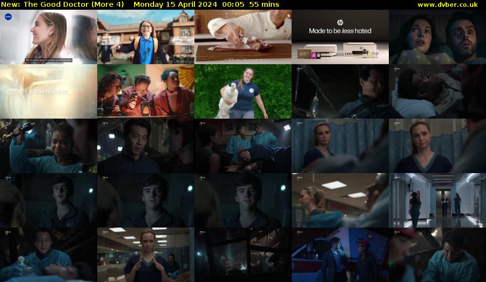 The Good Doctor (More 4) Monday 15 April 2024 00:05 - 01:00