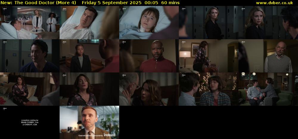 The Good Doctor (More 4) Friday 5 September 2025 00:05 - 01:05