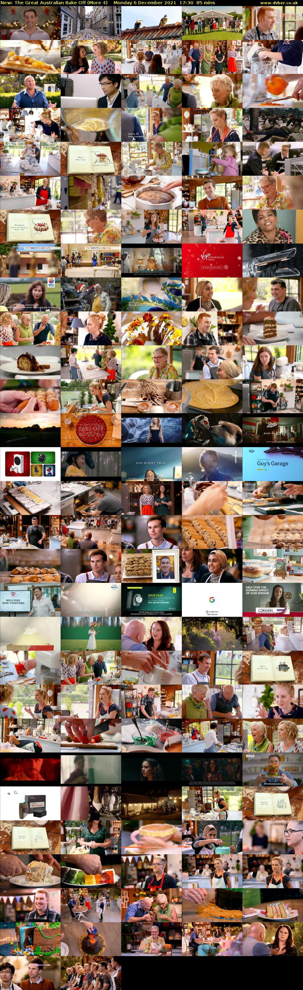 The Great Australian Bake Off (More 4) Monday 6 December 2021 17:30 - 18:55