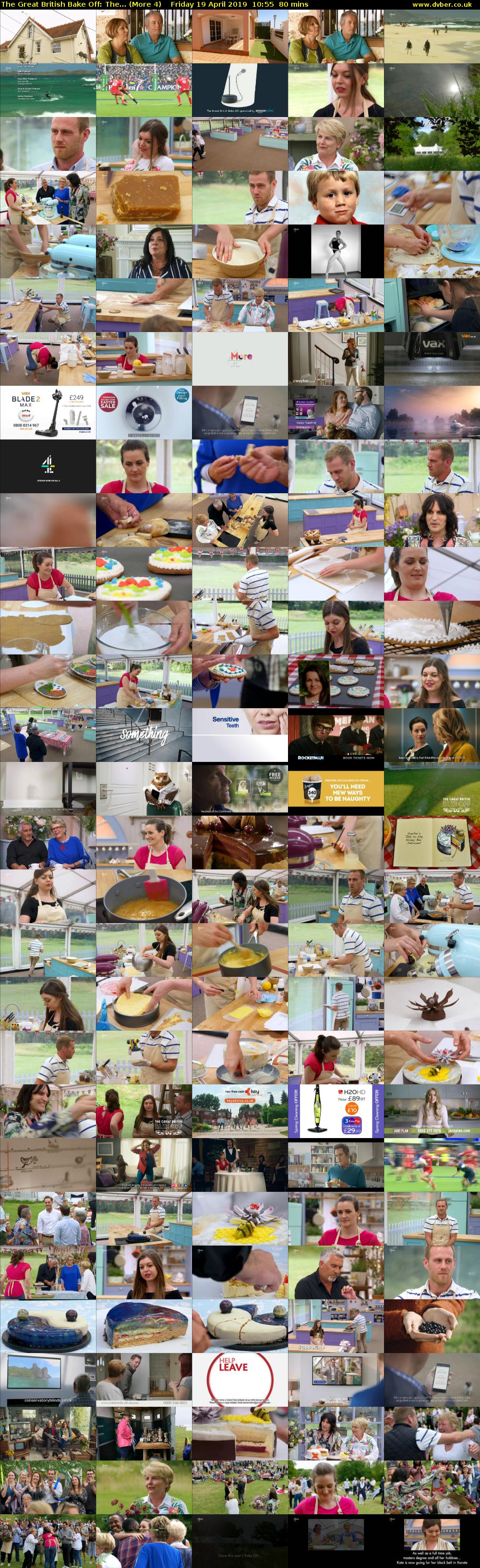 The Great British Bake Off: The... (More 4) Friday 19 April 2019 10:55 - 12:15