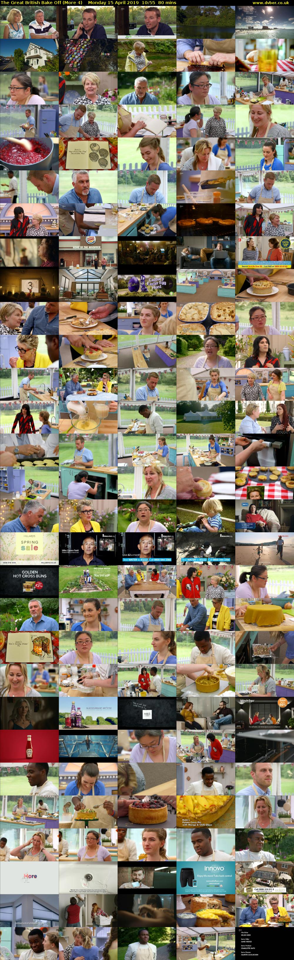 The Great British Bake Off (More 4) Monday 15 April 2019 10:55 - 12:15