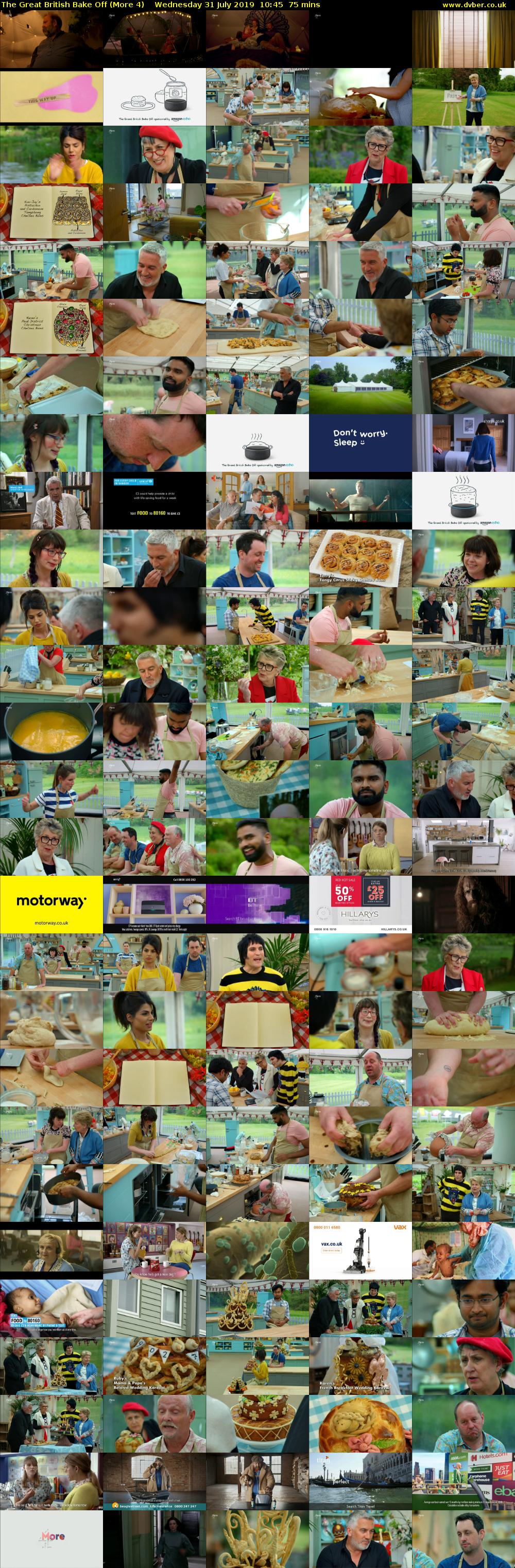 The Great British Bake Off (More 4) Wednesday 31 July 2019 10:45 - 12:00