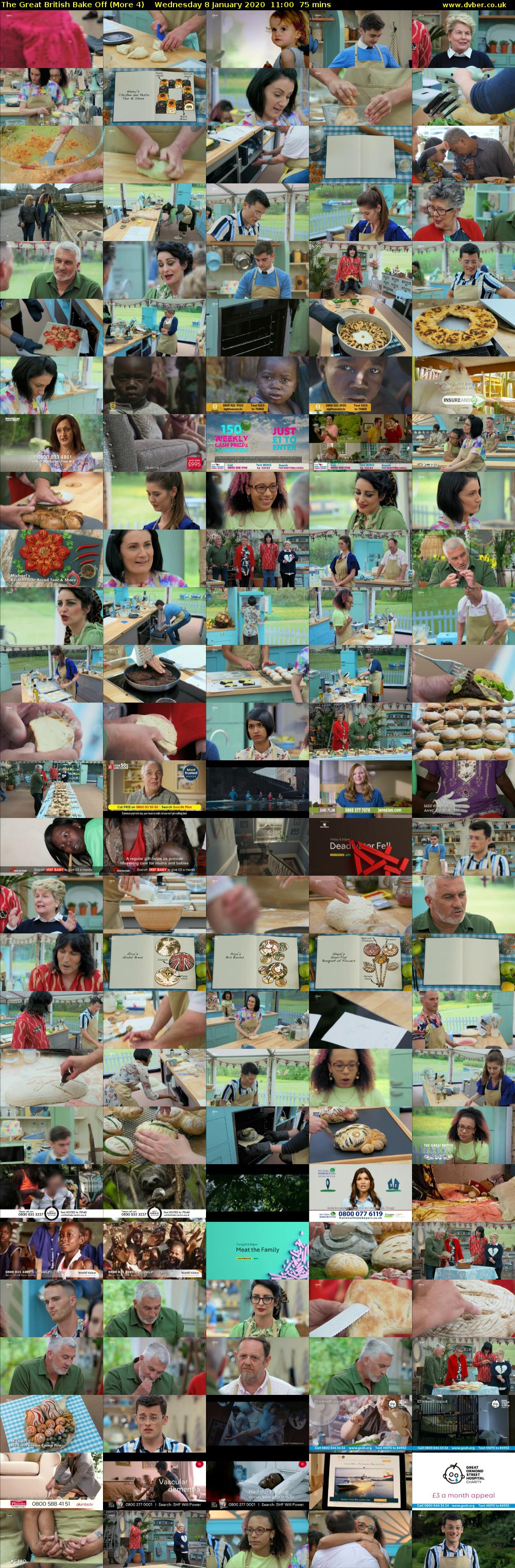 The Great British Bake Off (More 4) Wednesday 8 January 2020 11:00 - 12:15