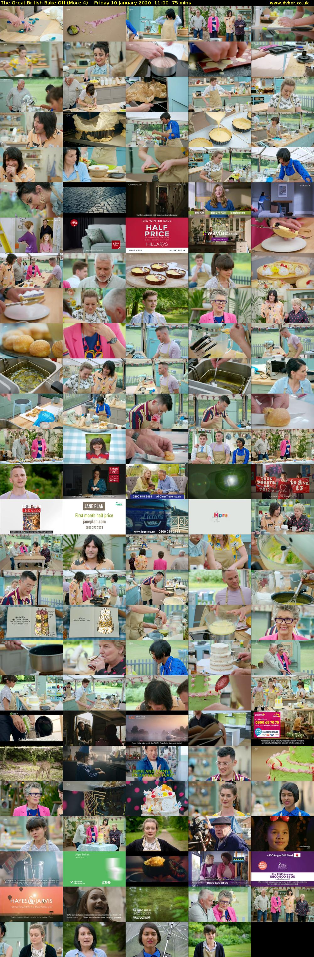 The Great British Bake Off (More 4) Friday 10 January 2020 11:00 - 12:15