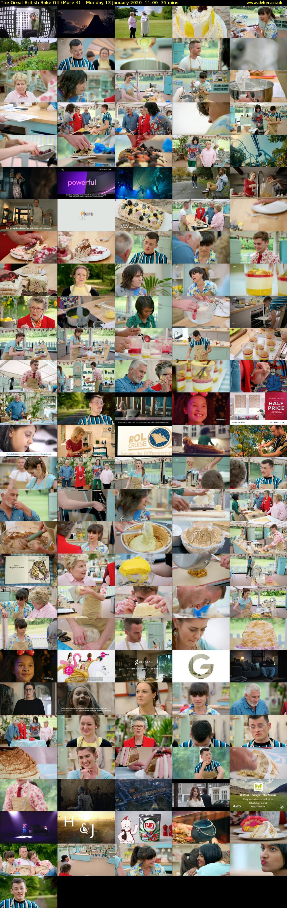 The Great British Bake Off (More 4) Monday 13 January 2020 11:00 - 12:15