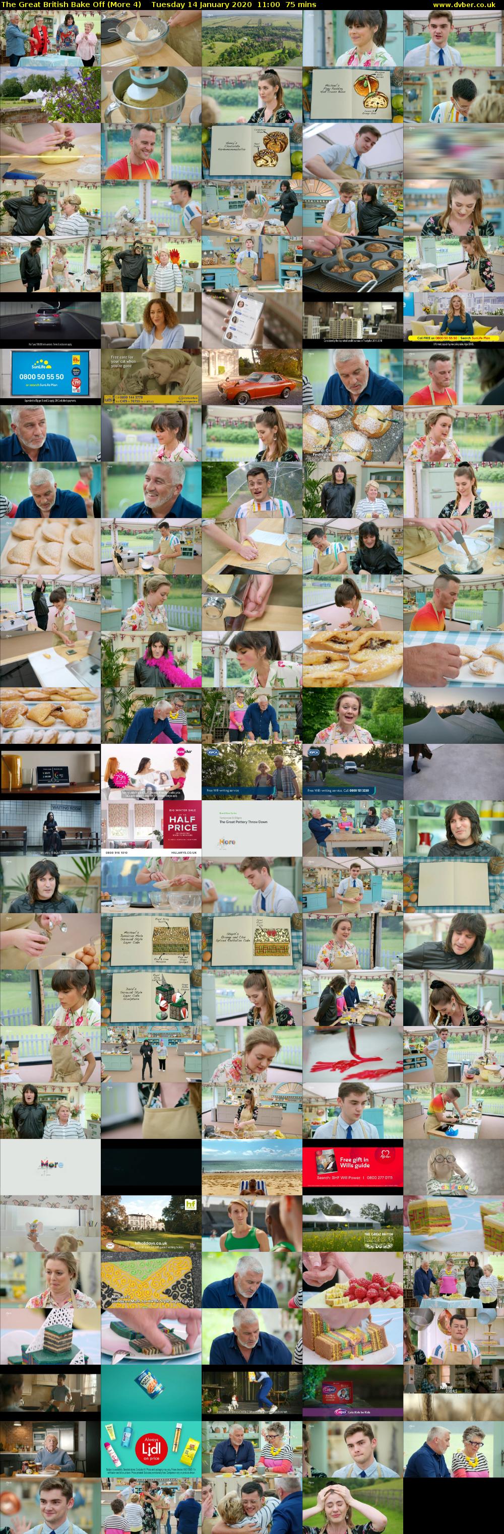 The Great British Bake Off (More 4) Tuesday 14 January 2020 11:00 - 12:15