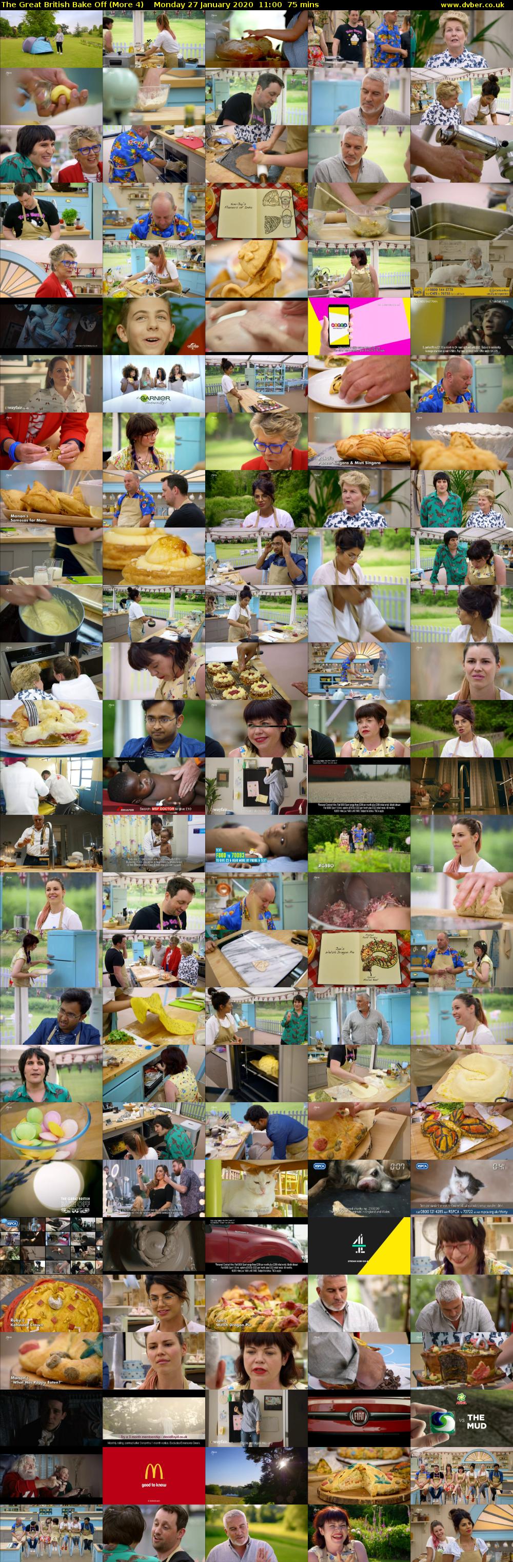 The Great British Bake Off (More 4) Monday 27 January 2020 11:00 - 12:15