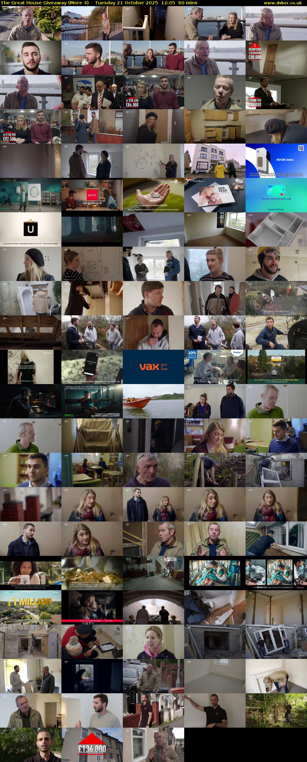 The Great House Giveaway (More 4) Tuesday 21 October 2025 12:05 - 13:05