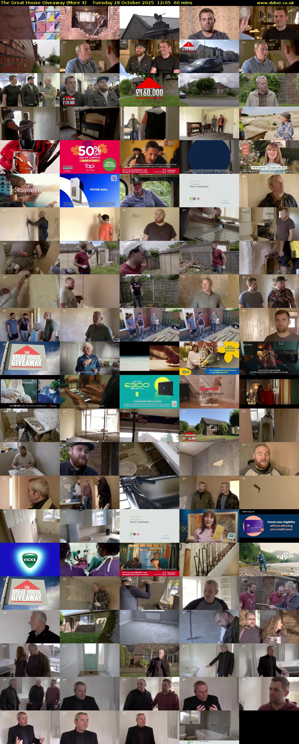 The Great House Giveaway (More 4) Tuesday 28 October 2025 12:05 - 13:05