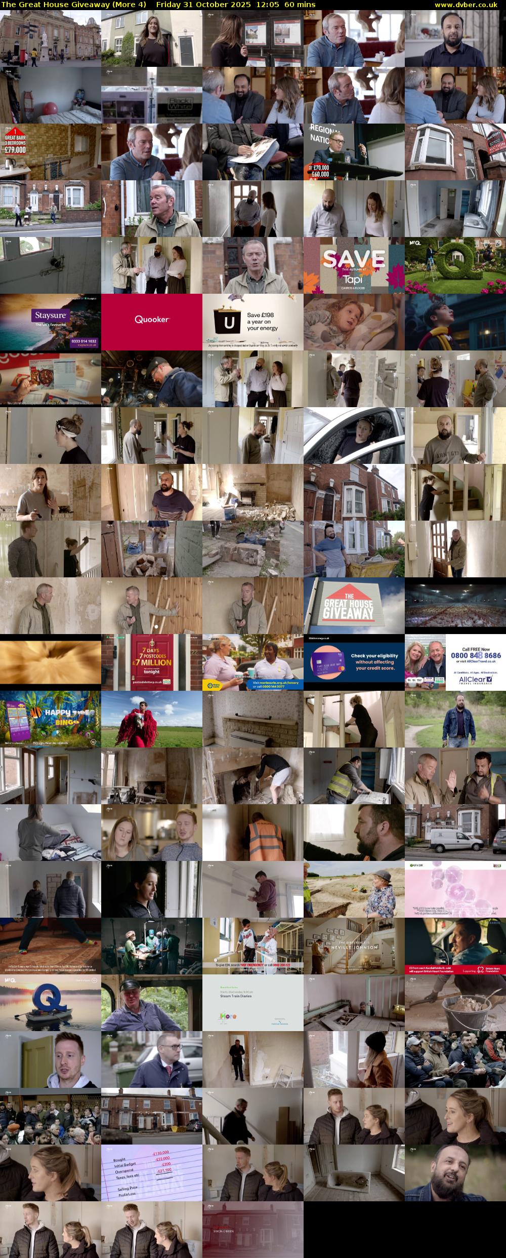 The Great House Giveaway (More 4) Friday 31 October 2025 12:05 - 13:05