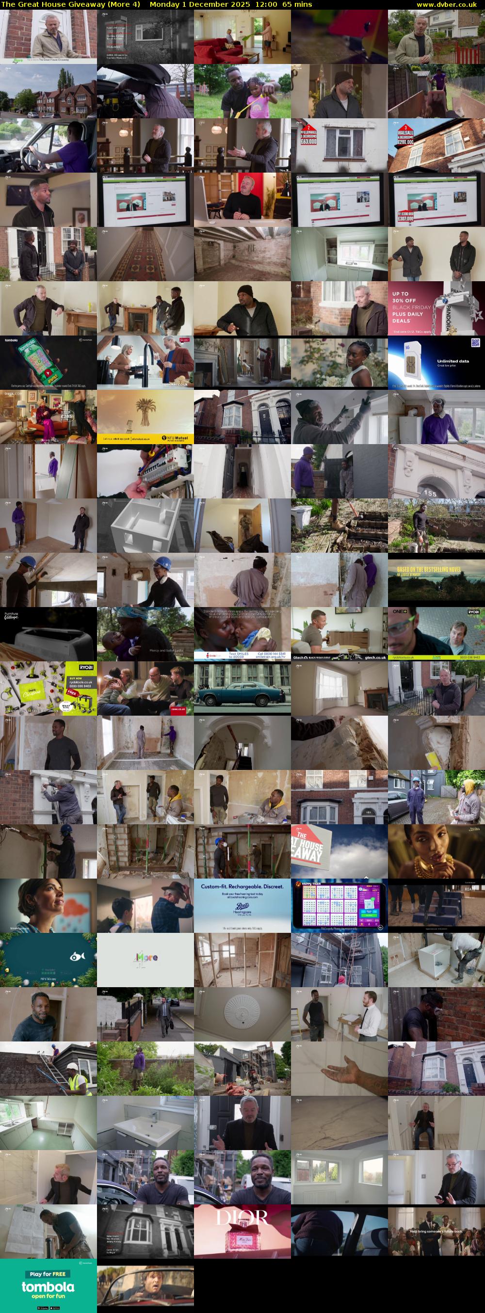 The Great House Giveaway (More 4) Monday 1 December 2025 12:00 - 13:05