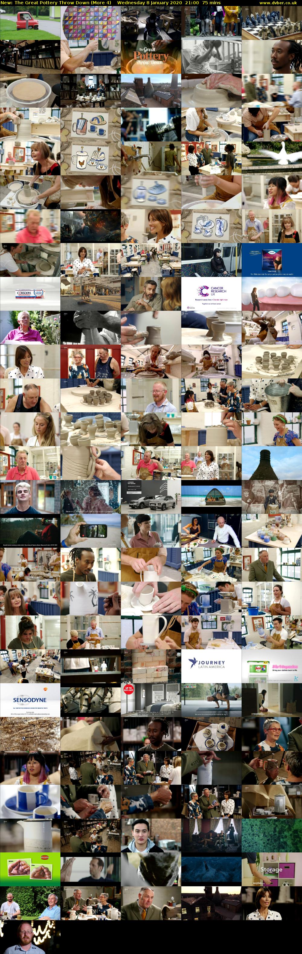 The Great Pottery Throw Down (More 4) Wednesday 8 January 2020 21:00 - 22:15