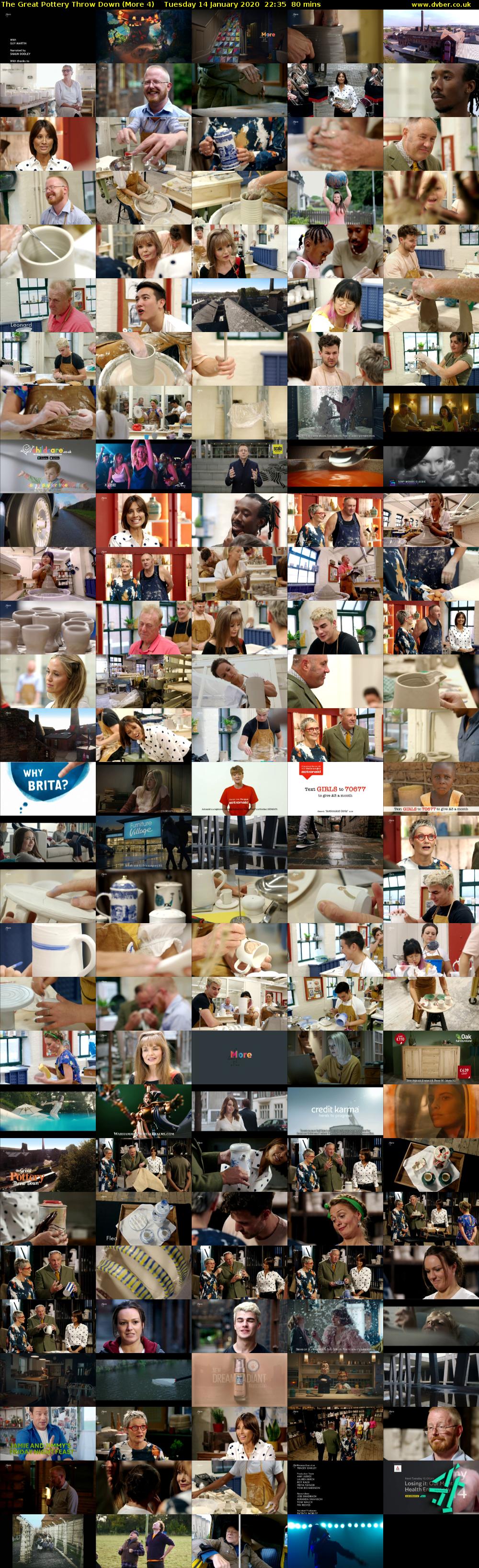 The Great Pottery Throw Down (More 4) Tuesday 14 January 2020 22:35 - 23:55