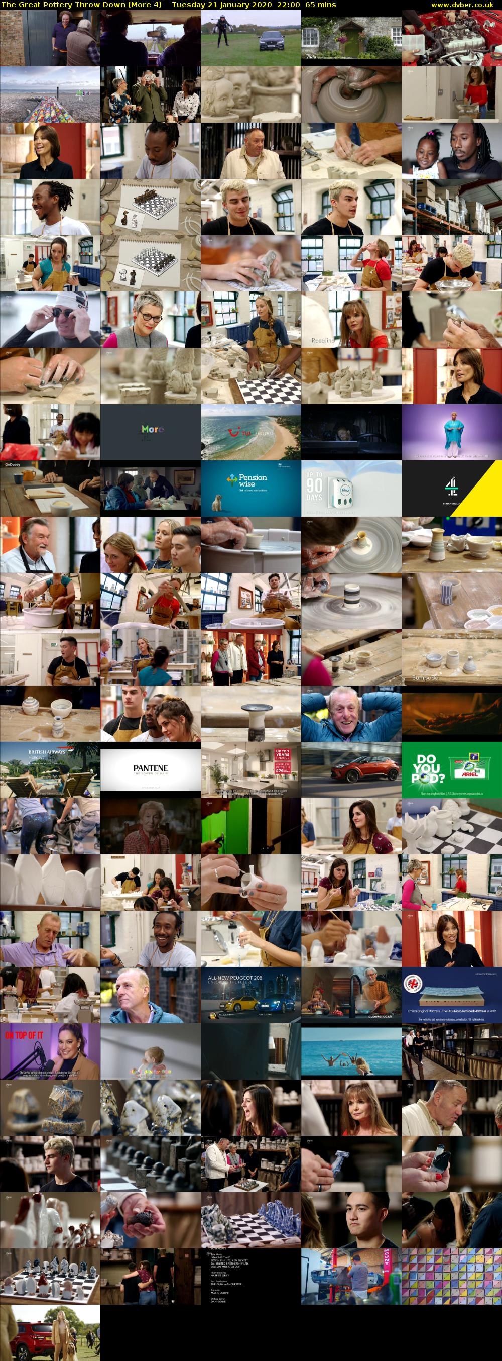 The Great Pottery Throw Down (More 4) Tuesday 21 January 2020 22:00 - 23:05