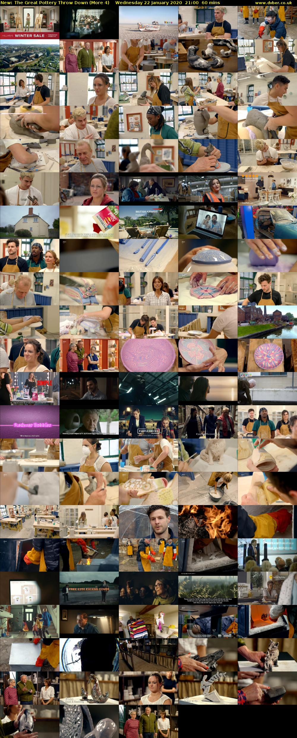 The Great Pottery Throw Down (More 4) Wednesday 22 January 2020 21:00 - 22:00