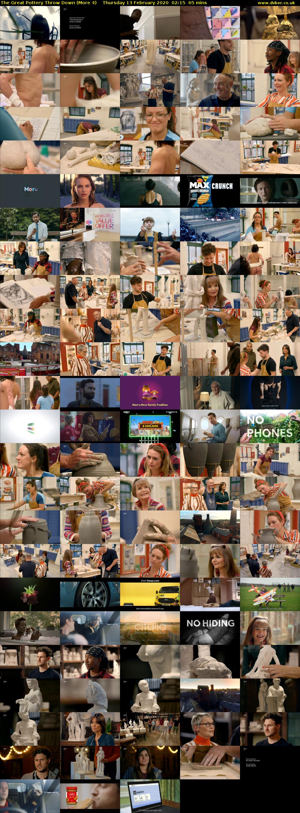 The Great Pottery Throw Down (More 4) Thursday 13 February 2020 02:15 - 03:20