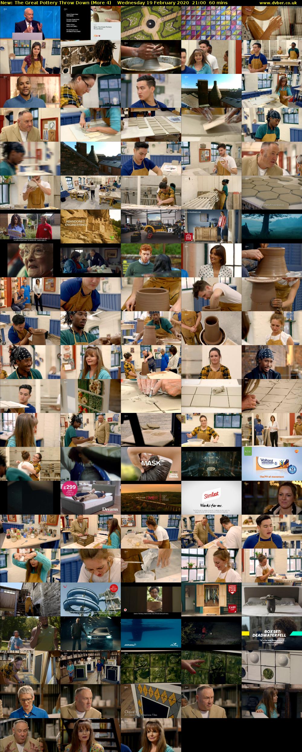 The Great Pottery Throw Down (More 4) Wednesday 19 February 2020 21:00 - 22:00