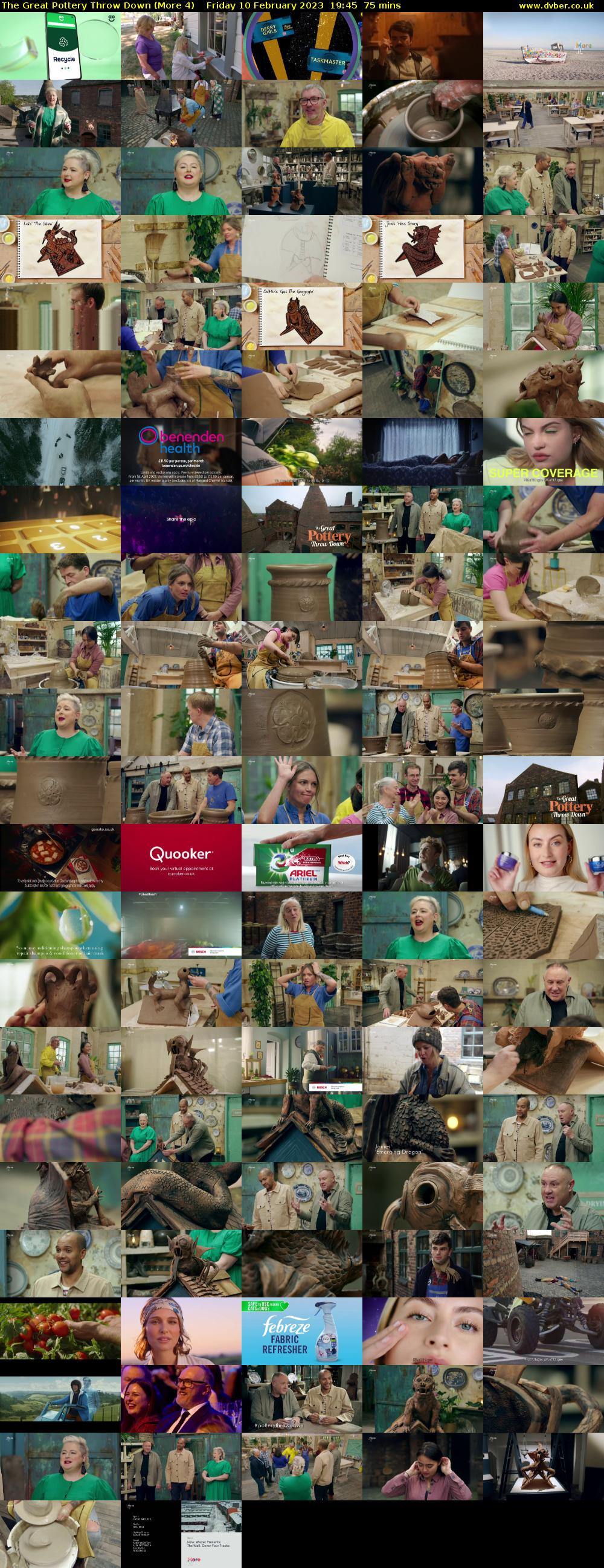 The Great Pottery Throw Down (More 4) Friday 10 February 2023 19:45 - 21:00