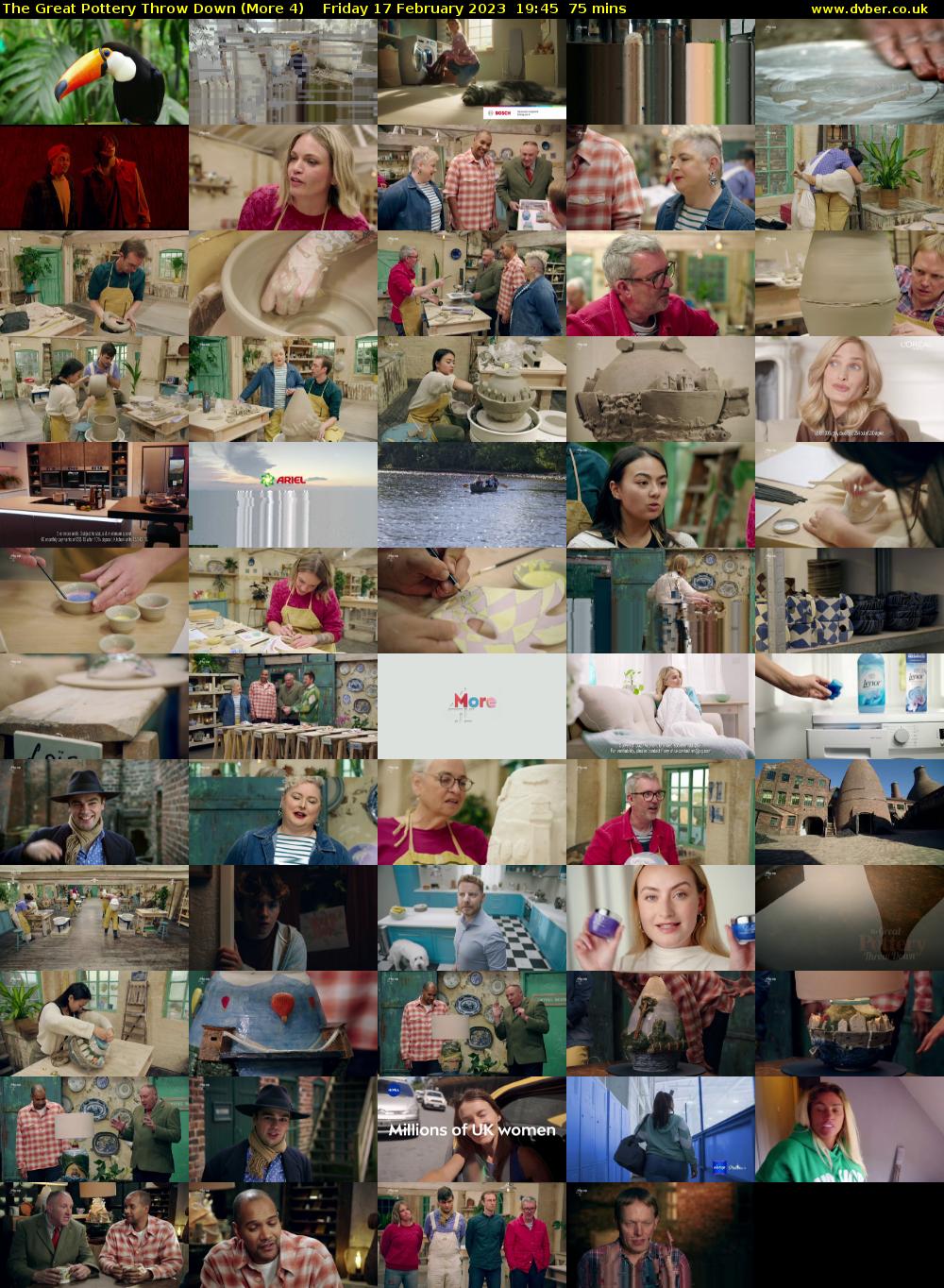The Great Pottery Throw Down (More 4) Friday 17 February 2023 19:45 - 21:00