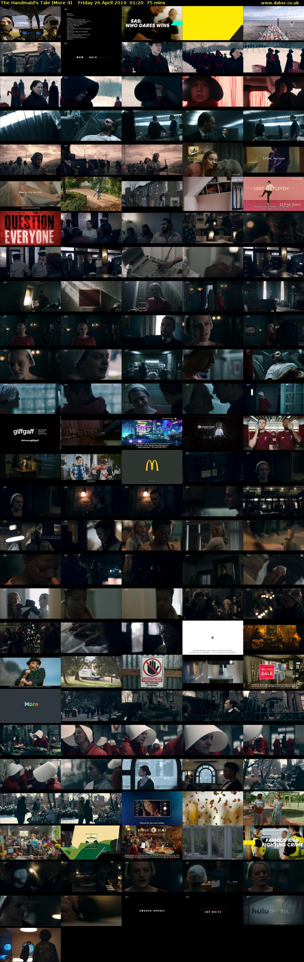 The Handmaid's Tale (More 4) Friday 26 April 2019 01:20 - 02:35