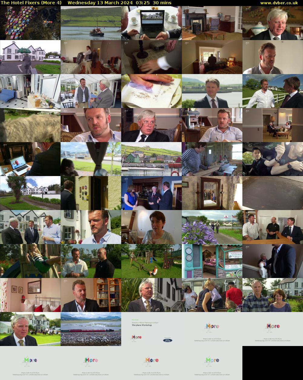 The Hotel Fixers (More 4) Wednesday 13 March 2024 03:25 - 03:55