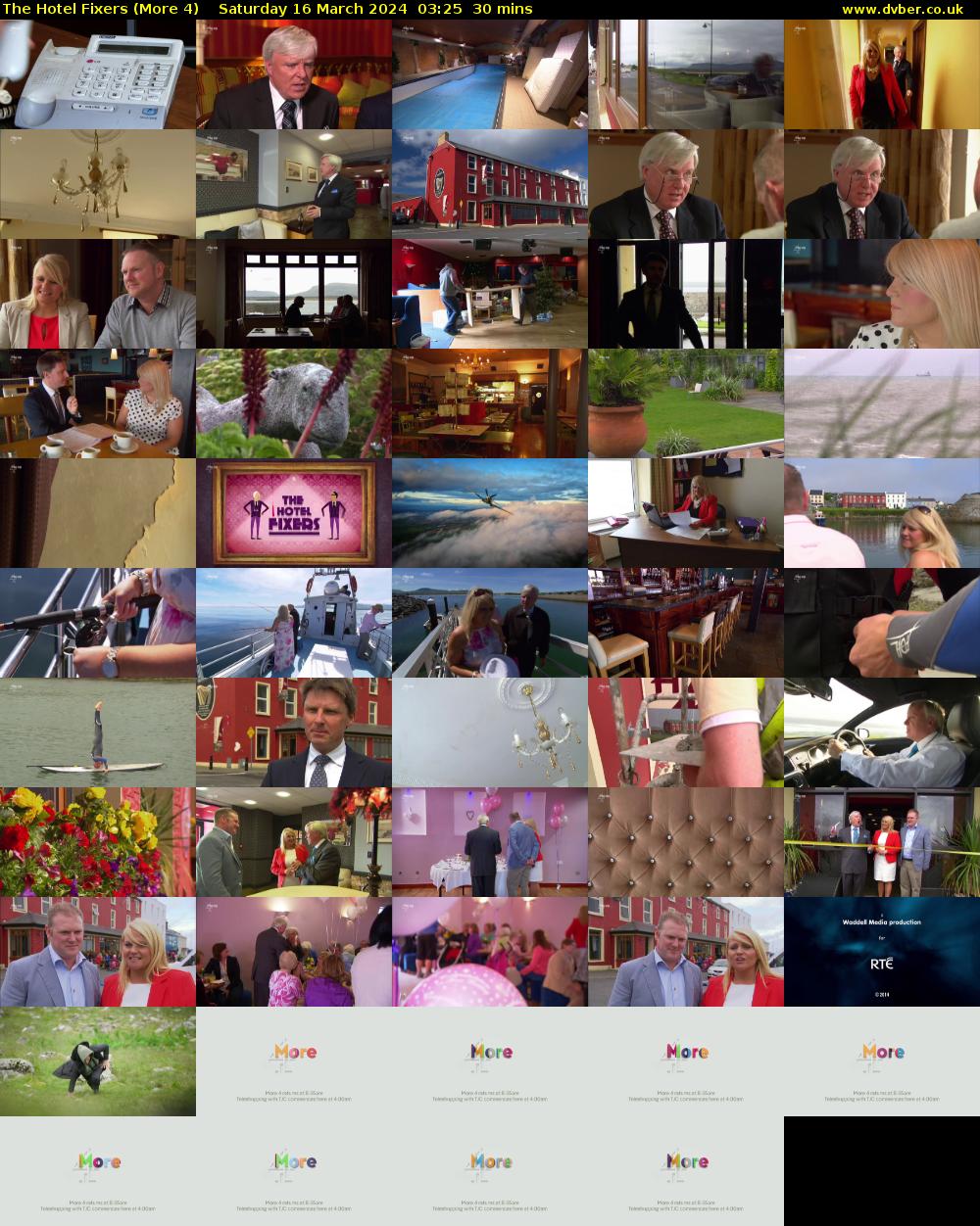 The Hotel Fixers (More 4) Saturday 16 March 2024 03:25 - 03:55