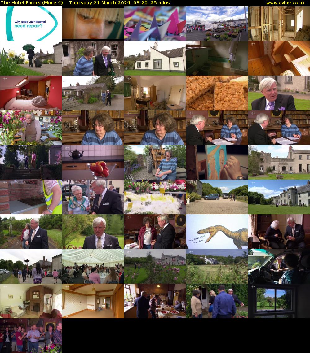 The Hotel Fixers (More 4) Thursday 21 March 2024 03:20 - 03:45
