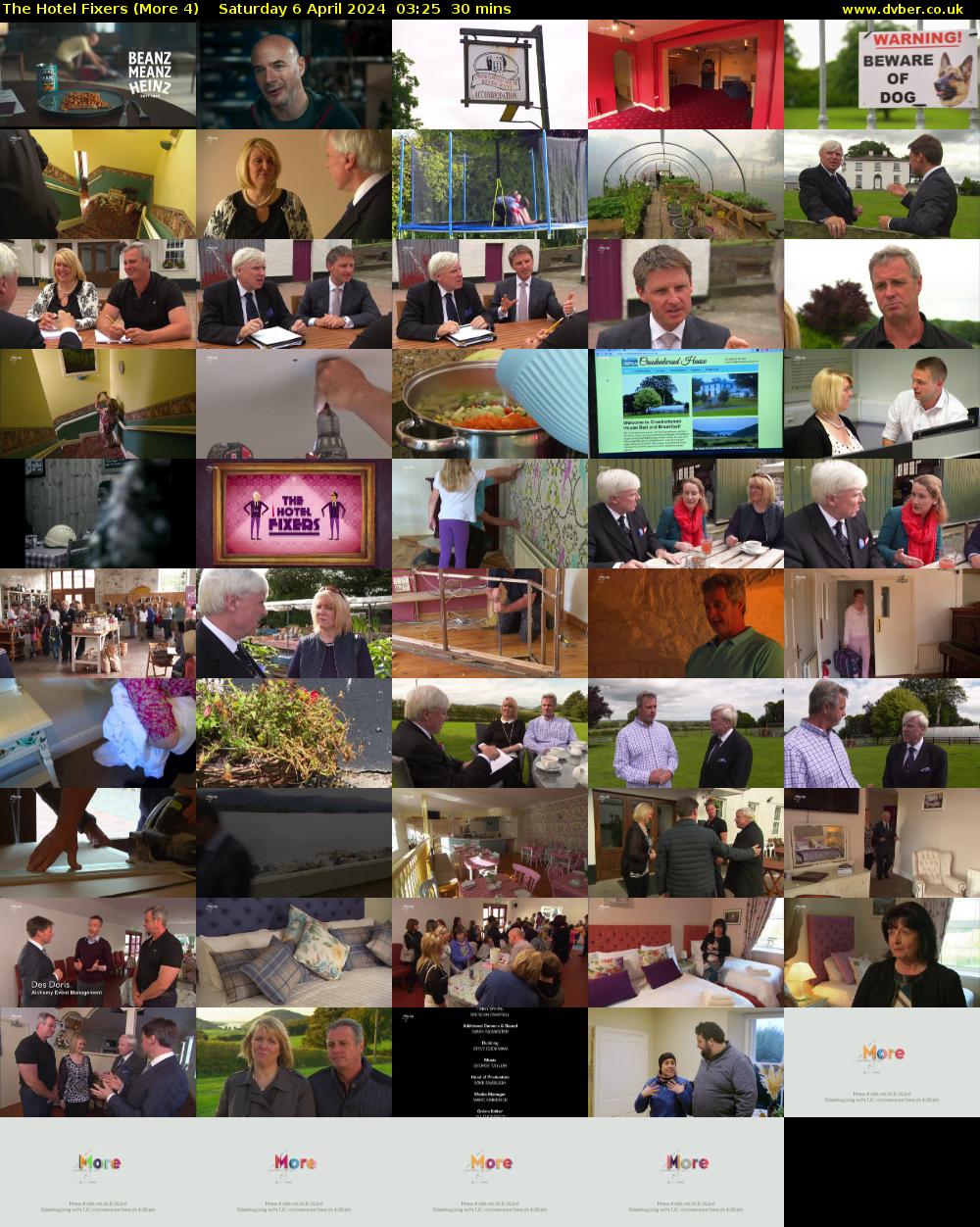 The Hotel Fixers (More 4) Saturday 6 April 2024 03:25 - 03:55