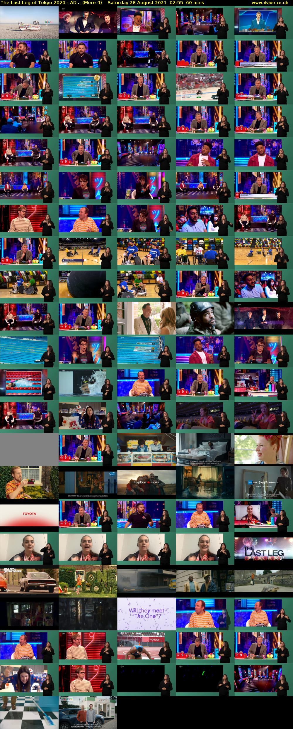 The Last Leg of Tokyo 2020 - AD... (More 4) Saturday 28 August 2021 02:55 - 03:55
