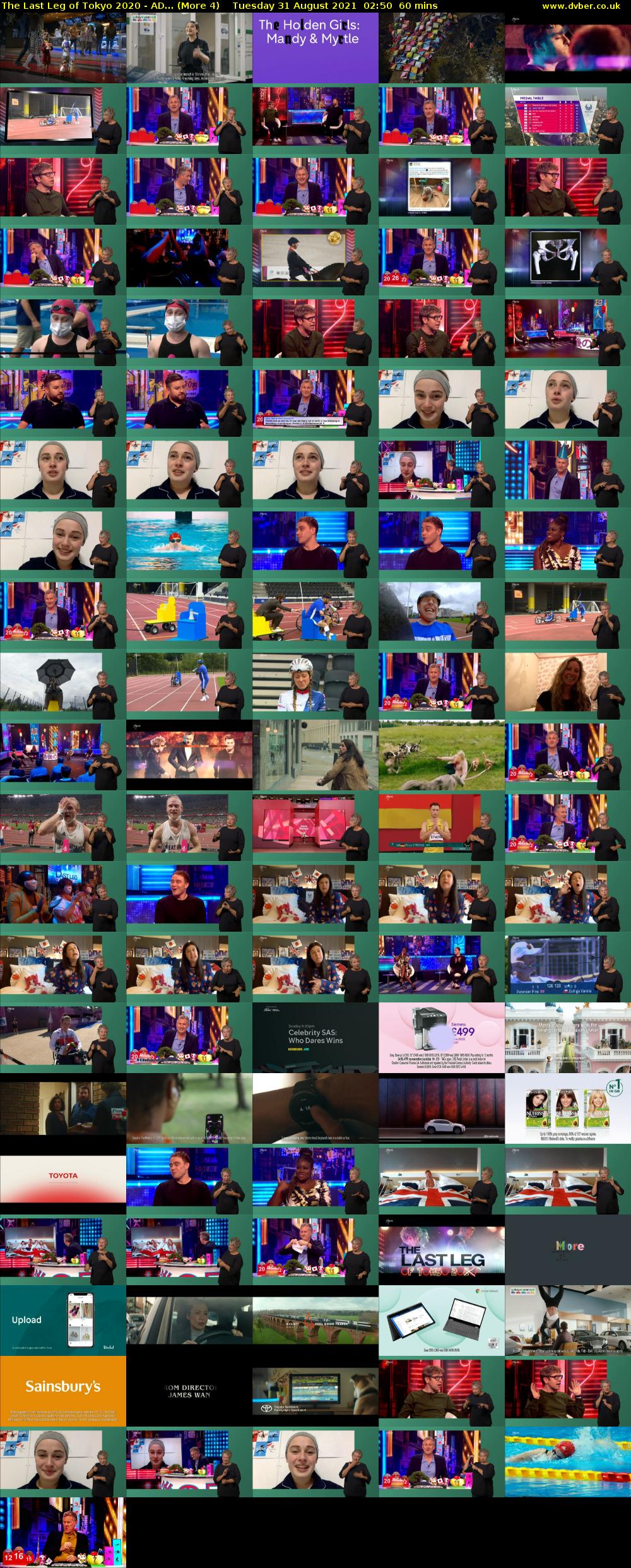 The Last Leg of Tokyo 2020 - AD... (More 4) Tuesday 31 August 2021 02:50 - 03:50