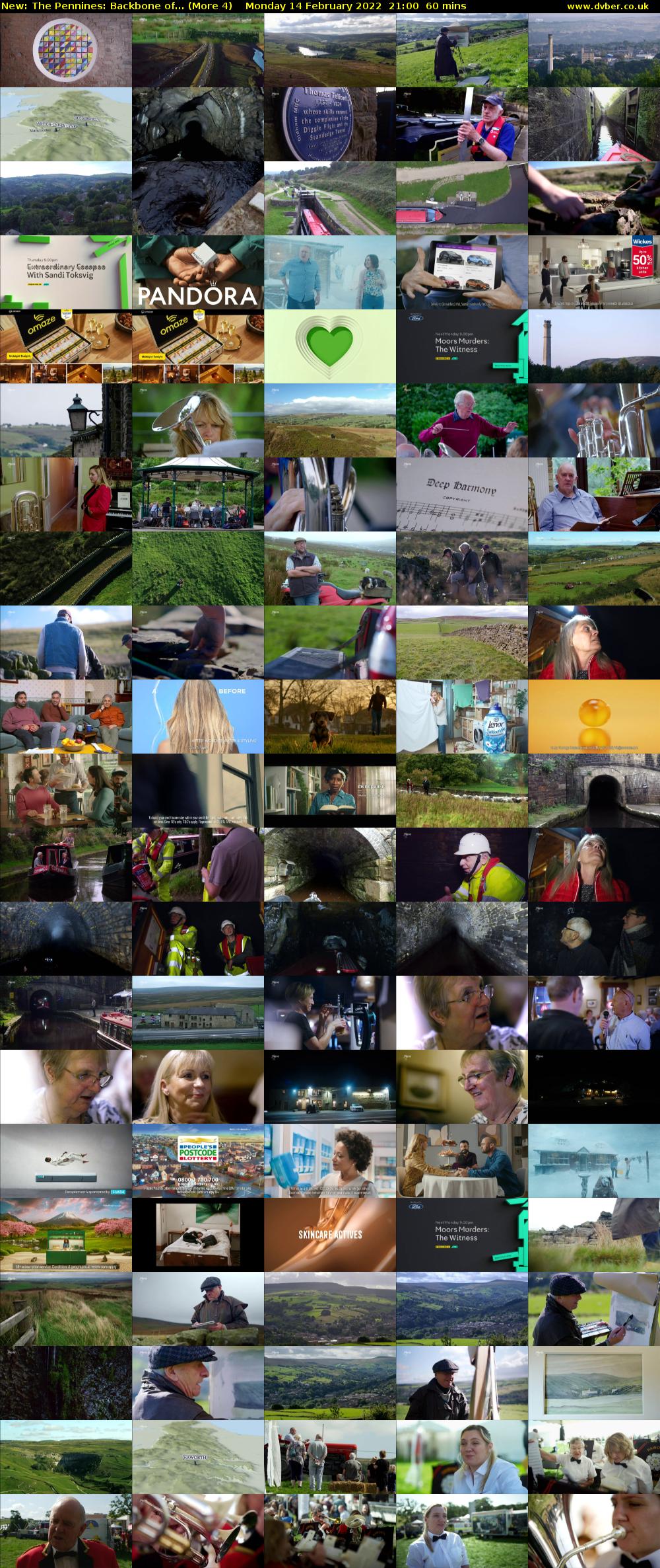 The Pennines: Backbone of... (More 4) Monday 14 February 2022 21:00 - 22:00