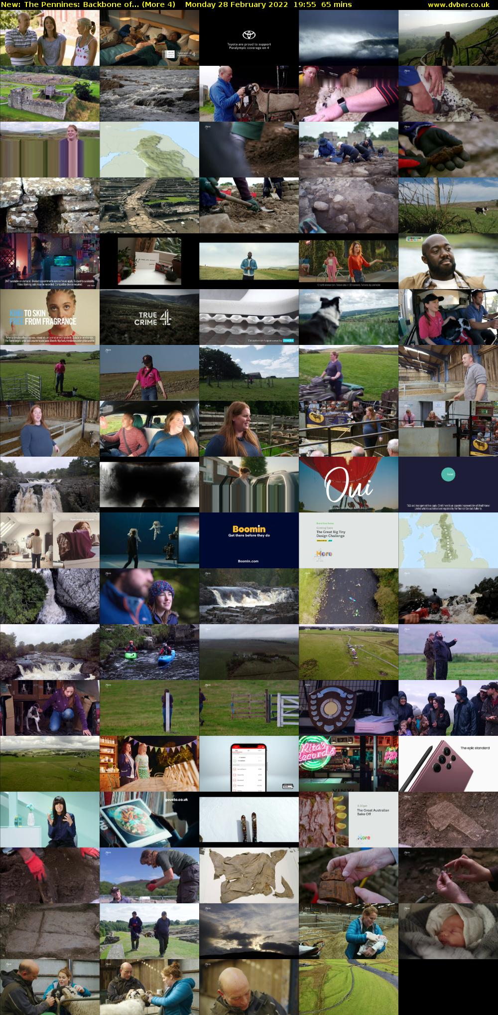The Pennines: Backbone of... (More 4) Monday 28 February 2022 19:55 - 21:00
