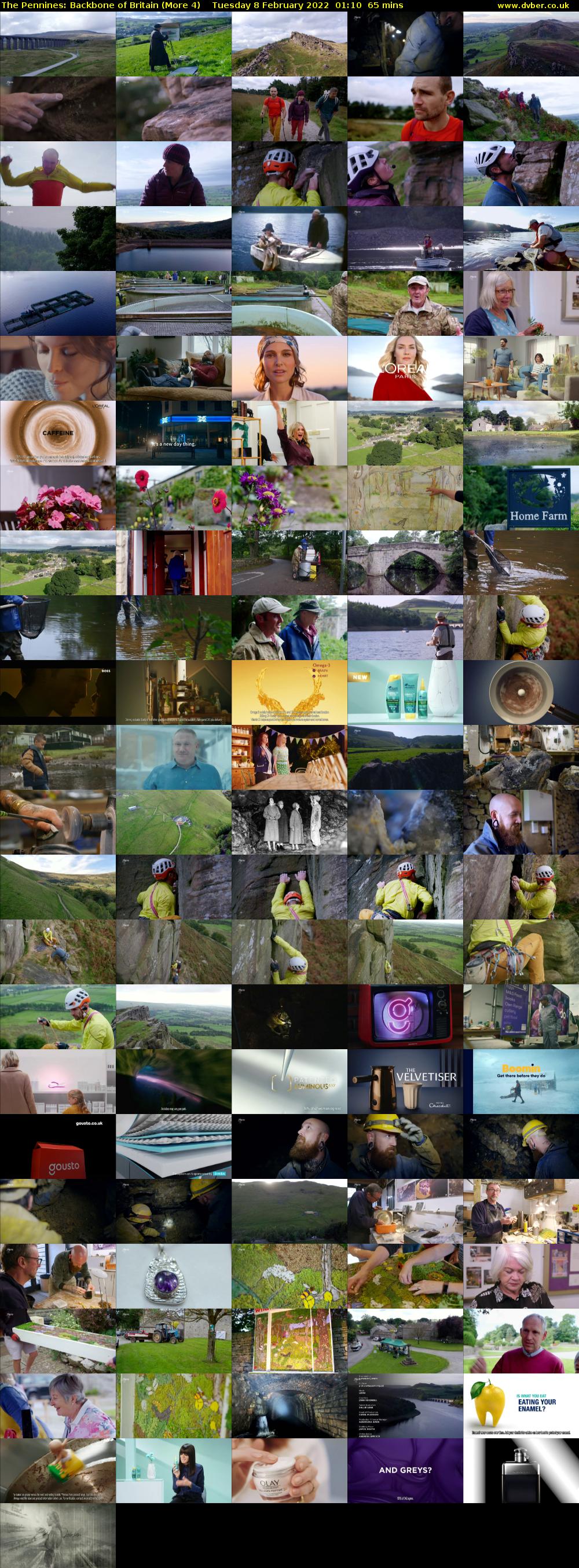 The Pennines: Backbone of Britain (More 4) Tuesday 8 February 2022 01:10 - 02:15