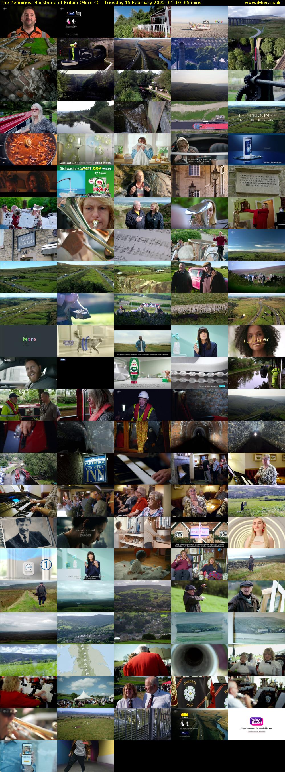 The Pennines: Backbone of Britain (More 4) Tuesday 15 February 2022 01:10 - 02:15
