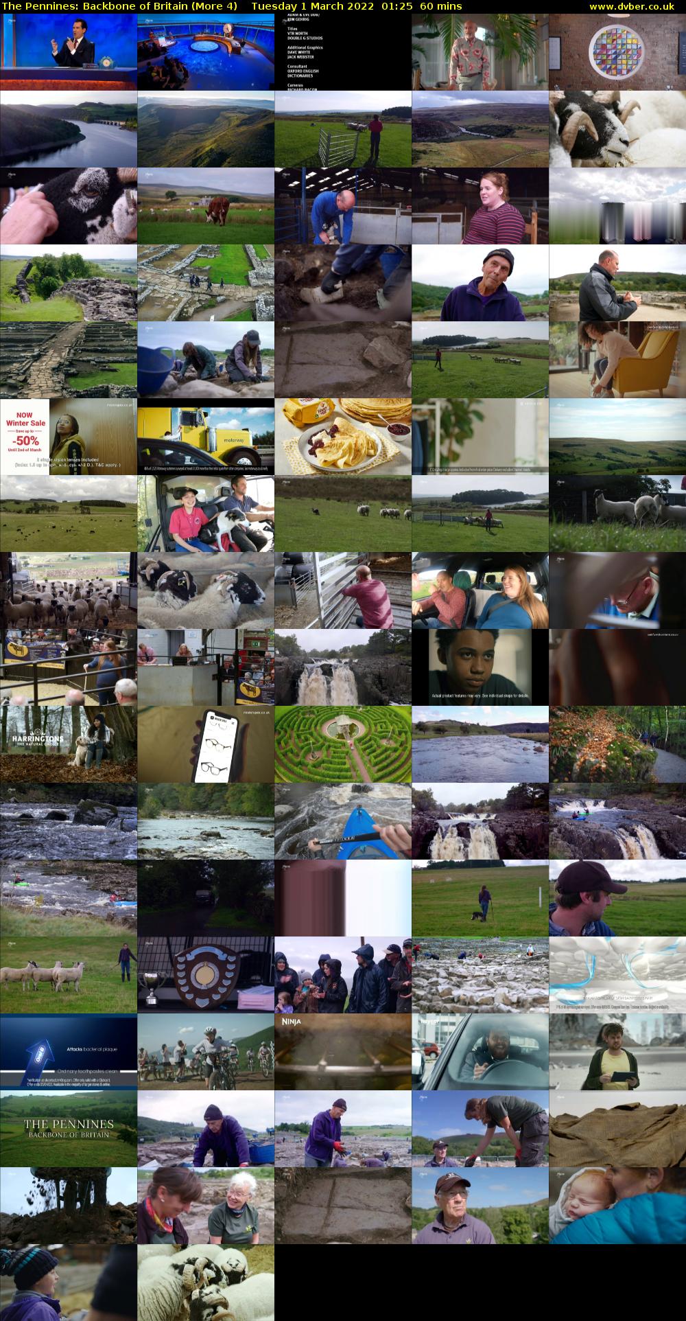 The Pennines: Backbone of Britain (More 4) Tuesday 1 March 2022 01:25 - 02:25