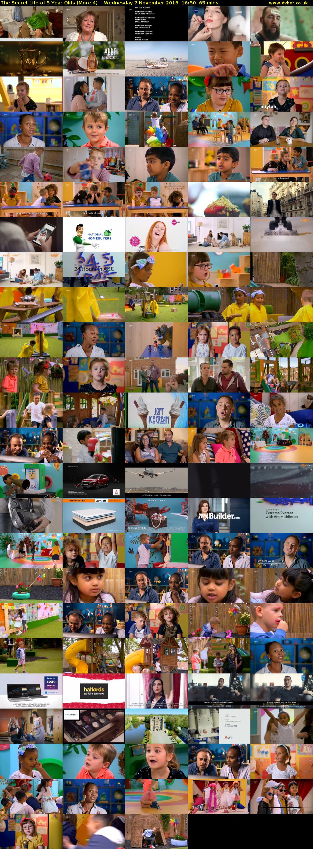 The Secret Life of 5 Year Olds (More 4) Wednesday 7 November 2018 16:50 - 17:55