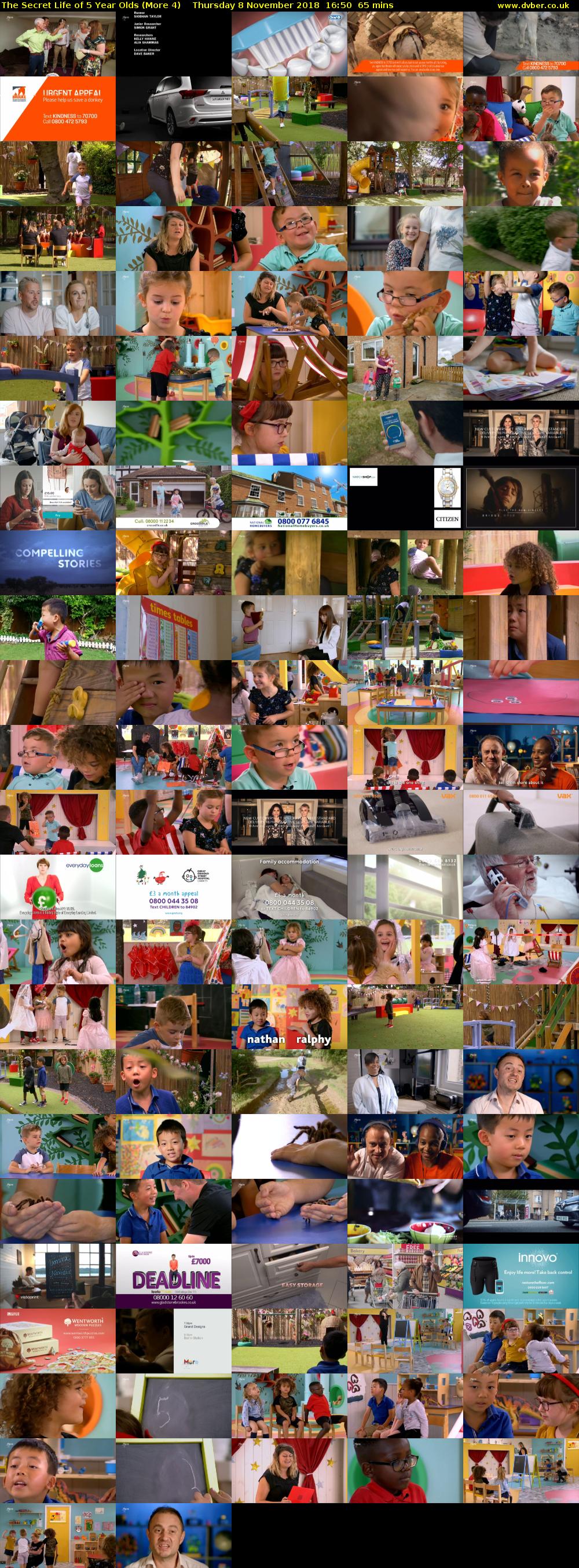 The Secret Life of 5 Year Olds (More 4) Thursday 8 November 2018 16:50 - 17:55