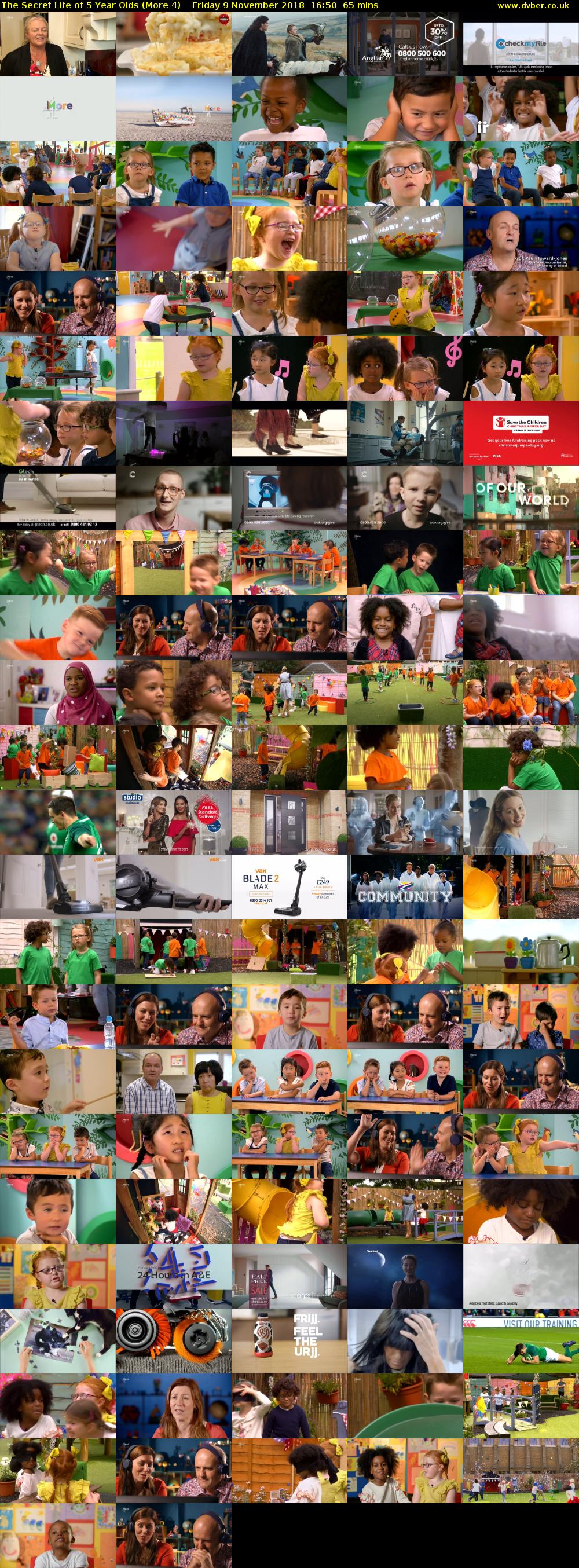 The Secret Life of 5 Year Olds (More 4) Friday 9 November 2018 16:50 - 17:55
