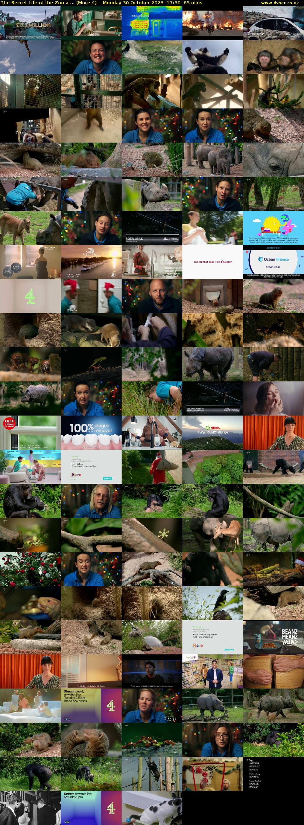 The Secret Life of the Zoo at... (More 4) Monday 30 October 2023 17:50 - 18:55