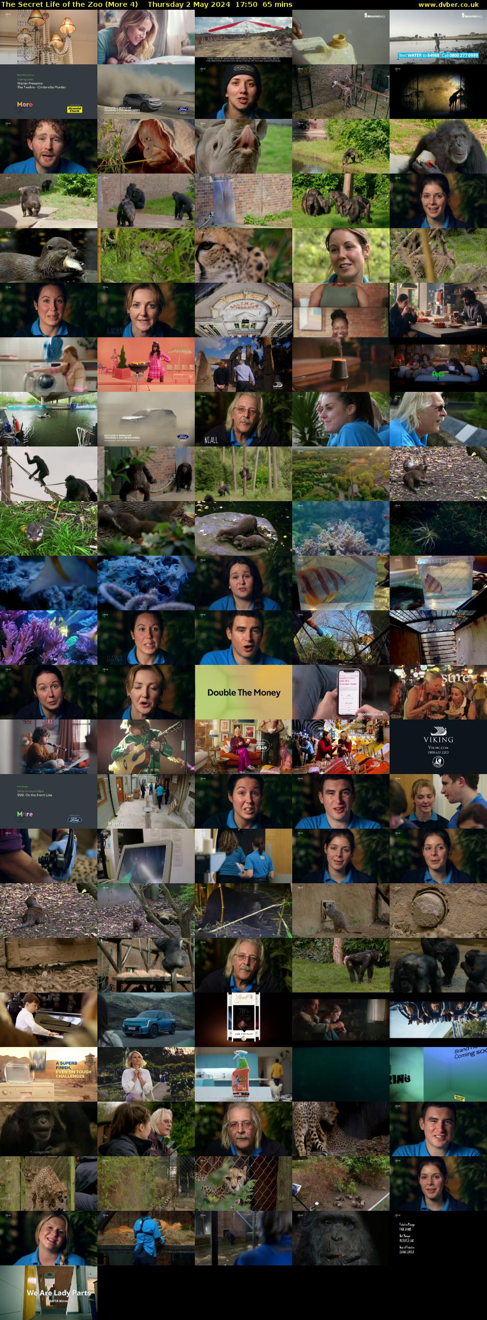 The Secret Life of the Zoo (More 4) Thursday 2 May 2024 17:50 - 18:55