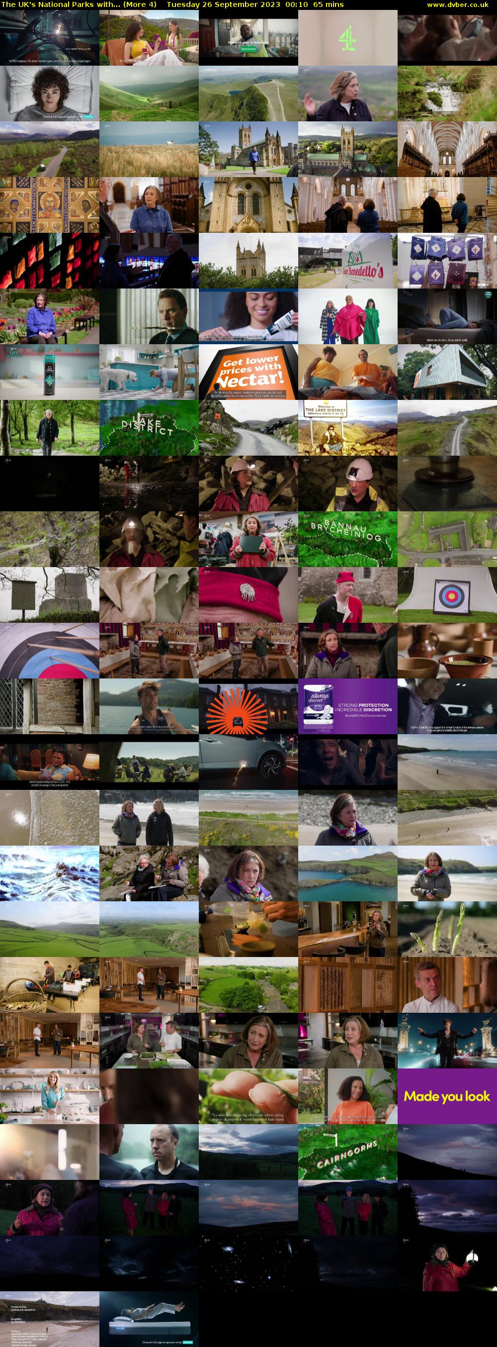The UK's National Parks with... (More 4) Tuesday 26 September 2023 00:10 - 01:15