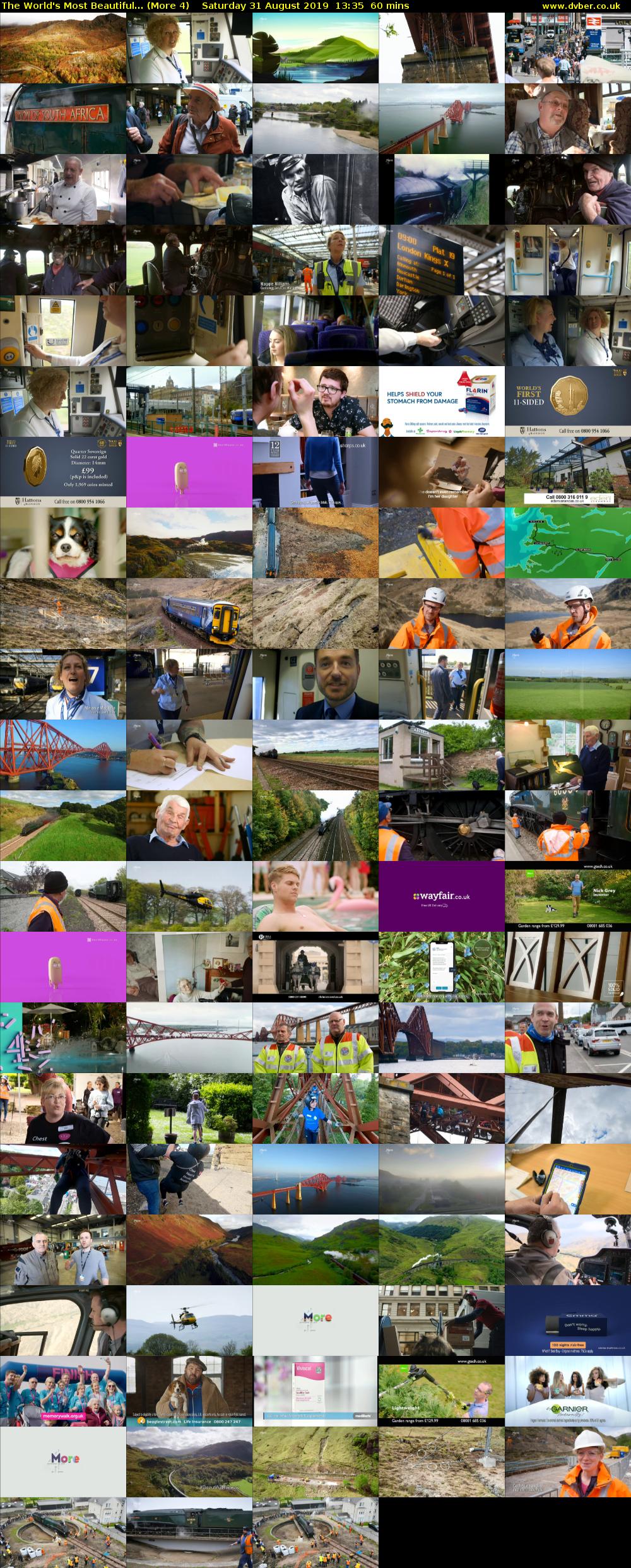 The World's Most Beautiful... (More 4) Saturday 31 August 2019 13:35 - 14:35