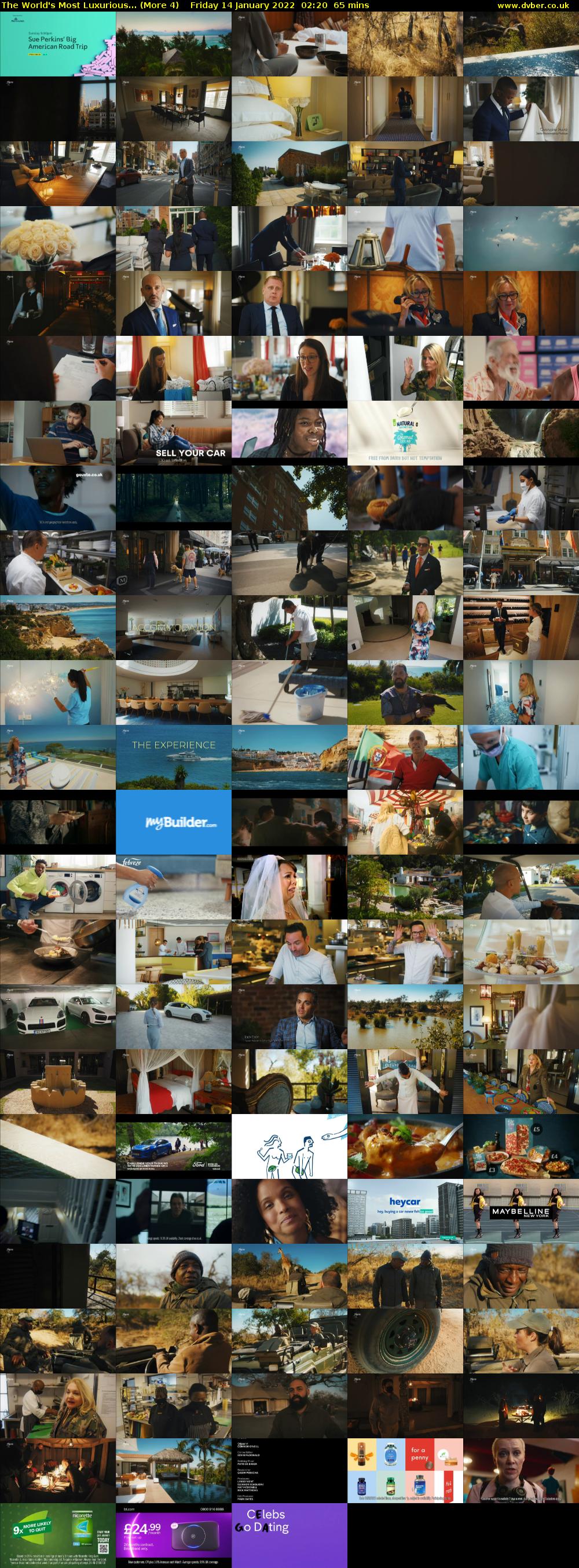 The World's Most Luxurious... (More 4) Friday 14 January 2022 02:20 - 03:25