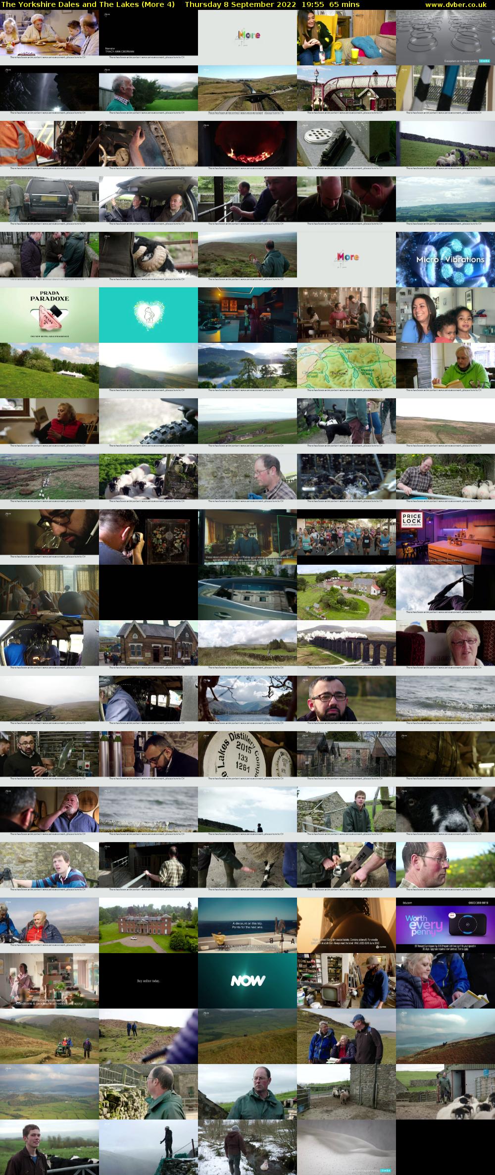 The Yorkshire Dales and The Lakes (More 4) Thursday 8 September 2022 19:55 - 21:00