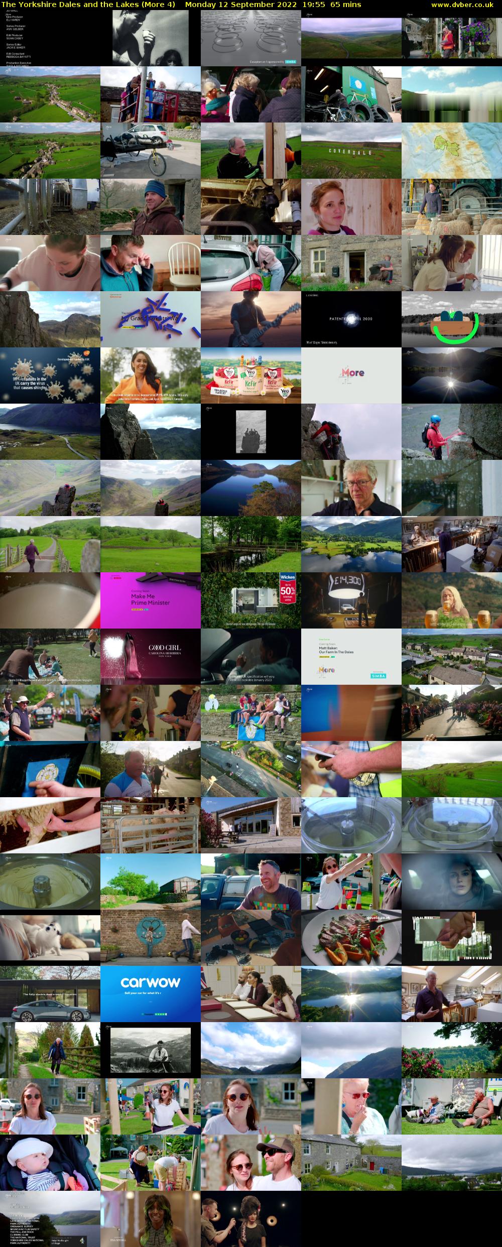 The Yorkshire Dales and the Lakes (More 4) Monday 12 September 2022 19:55 - 21:00