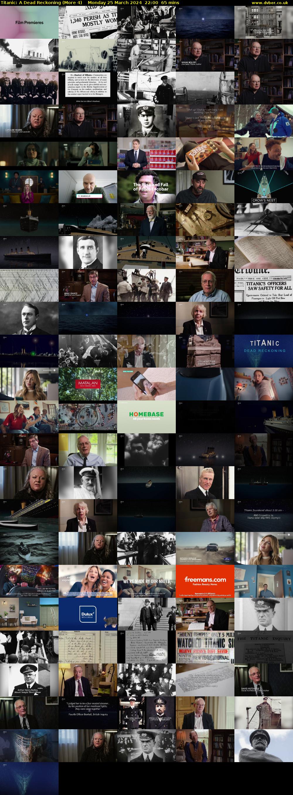 Titanic: A Dead Reckoning (More 4) Monday 25 March 2024 22:00 - 23:05