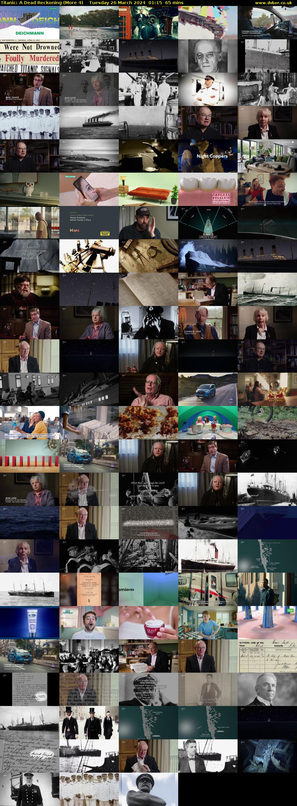 Titanic: A Dead Reckoning (More 4) Tuesday 26 March 2024 01:15 - 02:20